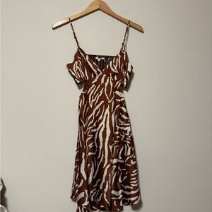 NWT NIA Chic Zebra Print Mini Dress